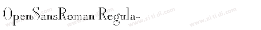 OpenSansRoman Regula字体转换